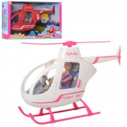 Лялька 8422 BF DEFA на шарнірах, 30 см, вертоліт 46 см,  музика, світло, 2 кольори