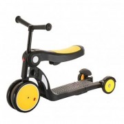 Самокат 0057 GS Yellow пластик.складной с сиденьем PU колеса 7,5 "/ 2,5"