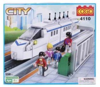Конструктор 4110 COGO Железная дорога, 558 деталей