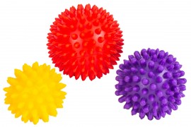 Набор 7457 для ванной 3 мячика разного размера и цвета в сетке (Техн)