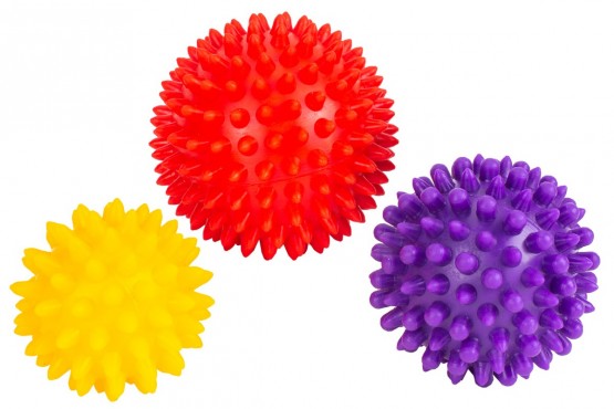 Набір 7457 для ванної 3 мячики різного розміру та кольору в сіт (Техн)