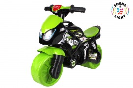 Мотоцикл 6474 черно-зеленый, световые и музыкальные эффекты