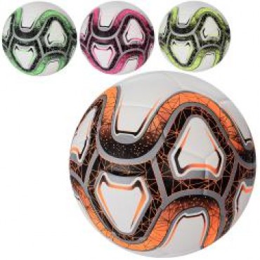 Мяч 3427-10 MS фут розмір 5, PU, 400-420г, ламін сітка, голка 4 кол в кул
