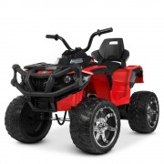Електро 4266EBLR-3 M квадроцикл р/у2,4G, 2мотора20W, 1аккум12V7AH кожа сид колесаEVA, TF красный
