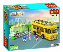 Конструктор 4112 COGO Автобус, 563 детали
