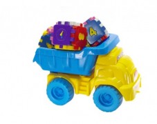 Маш 013585/2 жолто-голубая №4 с логикой DOLONI-TOYS в сіт-/18