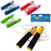 Скакалка 1067 MS, 240 см, счетчик, ручки фомовые, 4 цвета