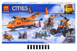 Конструктор 10996 CITIES ARCTIC, 731 элемент, Арктический грузовой самолет
