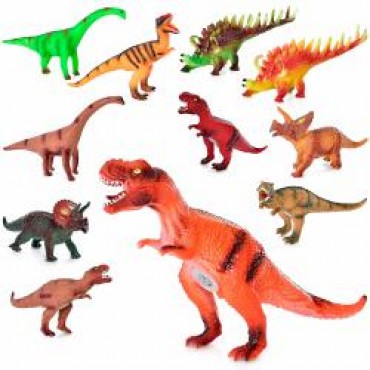 Звірі 709-3A CQS динозавр,от 22 до 31см, звук, світ, мікс видів н/б в кул