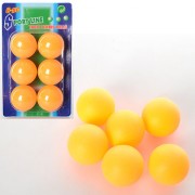 Теннисные шарики 0226 MS 40мм, PP, бесшовный, 6шт