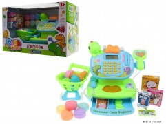 Кассовый аппарат 6002-11 YY, свет, звук, калькулятор, сканер, микрофон, продукты