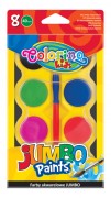 Краски 32612 PTR акварельные JUMBO 8 цв. + Кисточка COLORINO